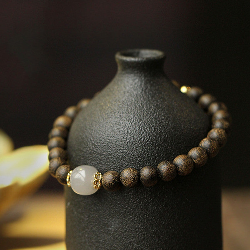 Karma Stone Agarwood Jade Strength Calm Bracelet