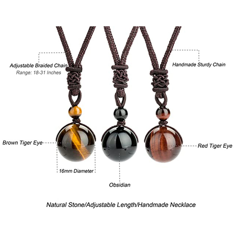 Karma Stone Tibetan Tiger's Eye Protection Necklace