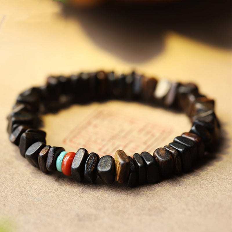 Karma Stone Agarwood Red Agate Balance Bracelet