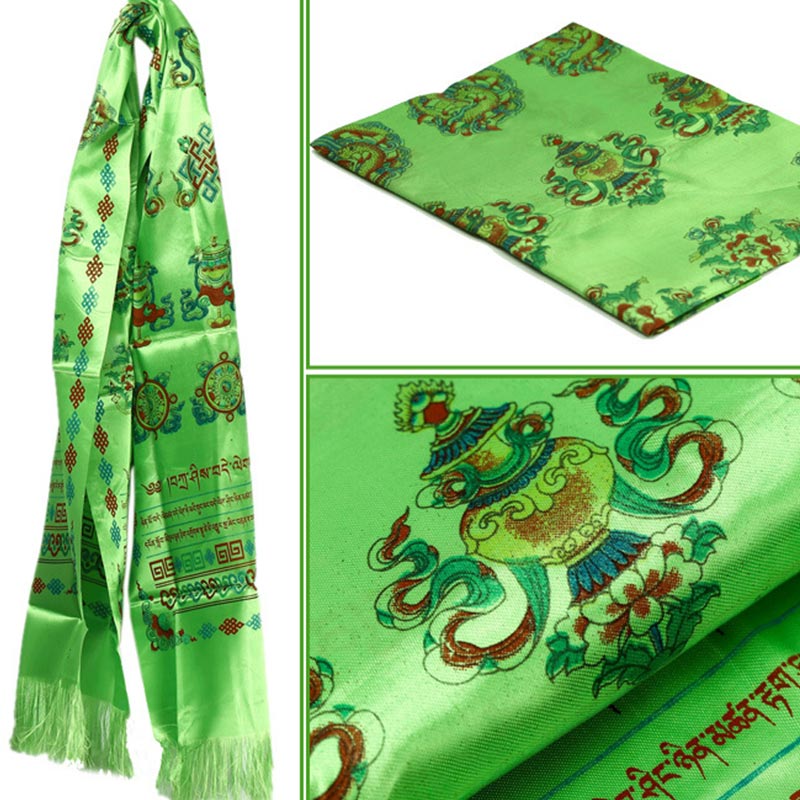 Karma Stone Tibetan Lucky Blessing 5 Colors Khata Decoration