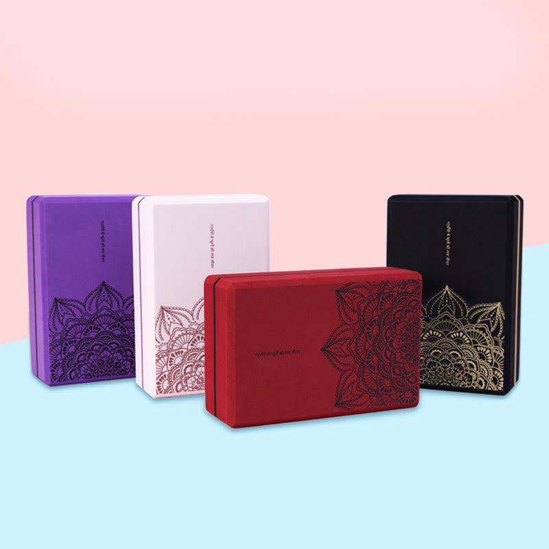 Karma Stone Tibetan Mandala Mindful Soft Non-Slip Foam Yoga Block
