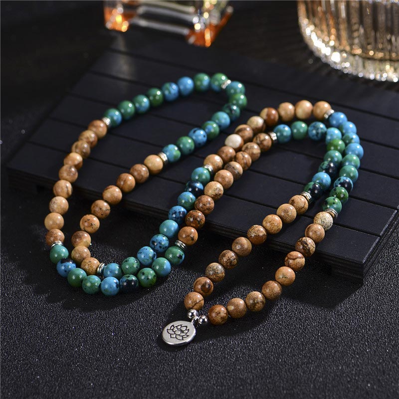 Karma Stone 108 Meditation Healing Multilayer Mala