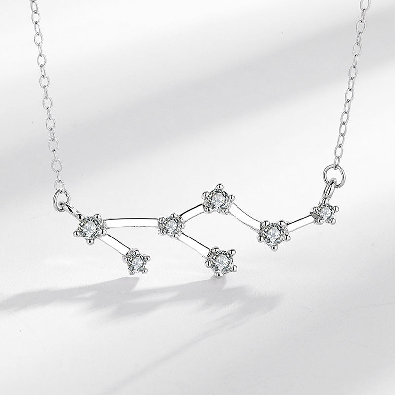 Karma Stone 925 Sterling Silver 12 Constellations of the Zodiac Astrology Blessing Necklace Pendant