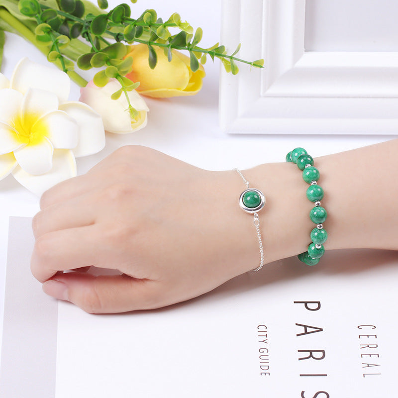 Karma Stone Sun Stone Strawberry Quartz Crystal Positive Bracelet