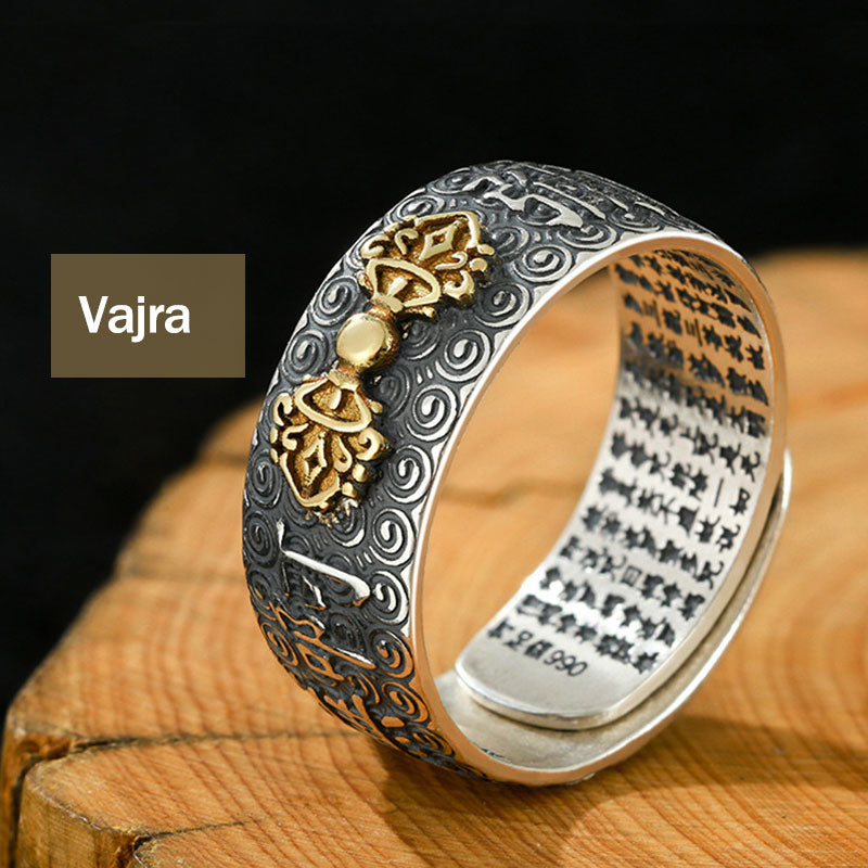 Karma Stone Chinese Zodiac Natal Buddha Wealth Luck Adjustable Ring