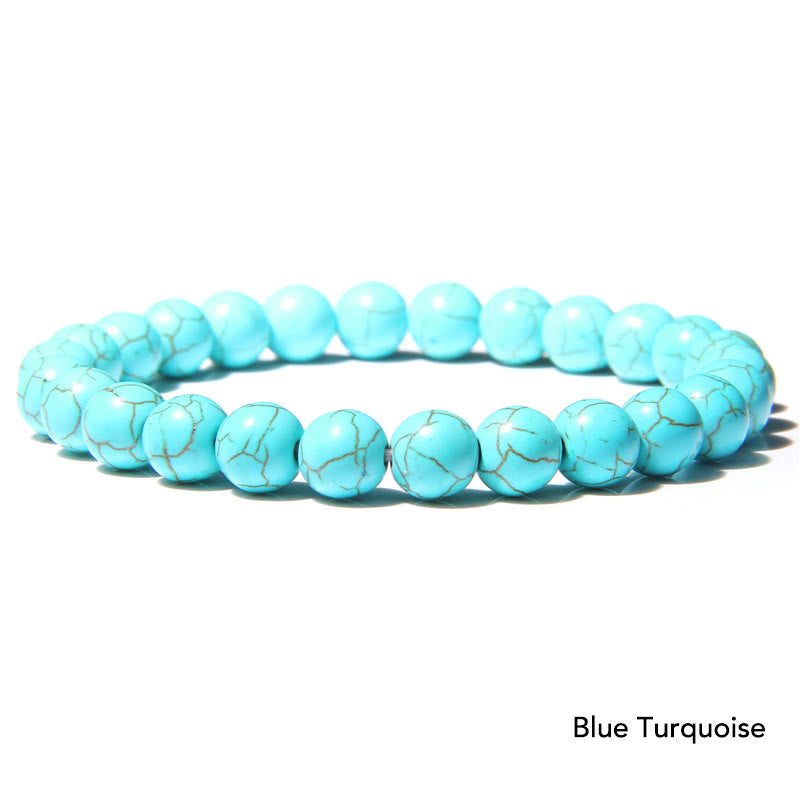 Karma Stone Natural Agate Stone Crystal Balance Beaded Bracelet