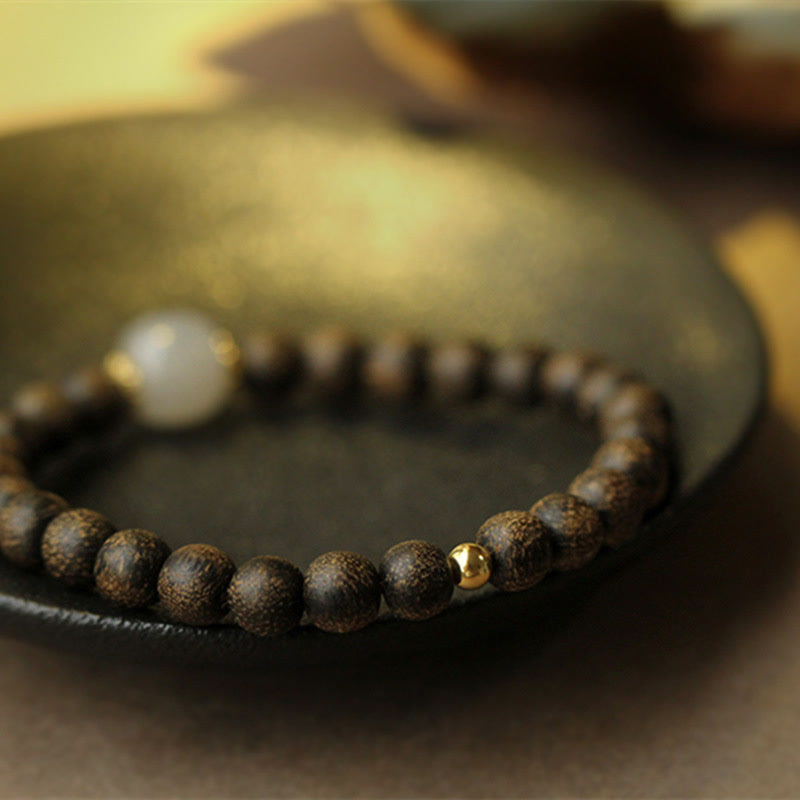 Karma Stone Agarwood Jade Strength Calm Bracelet