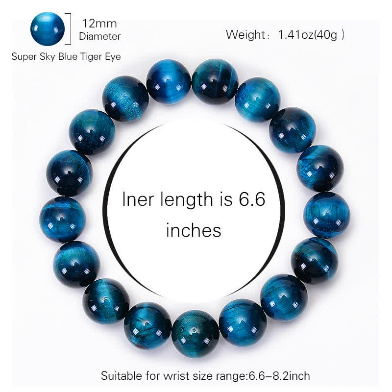 Karma Stone Blue Tiger Eye Protection Bracelet
