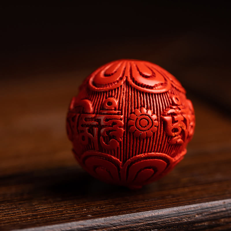 Karma Stone Tibet Om Mani Padme Hum PiXiu Copper Coin Small Leaf Red Sandalwood Cinnabar Protection Key Chain