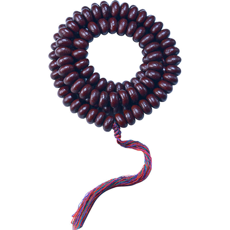 Karma Stone Natural Tibet 108 Mala Beads Purple Bodhi Seed Wealth Bracelet