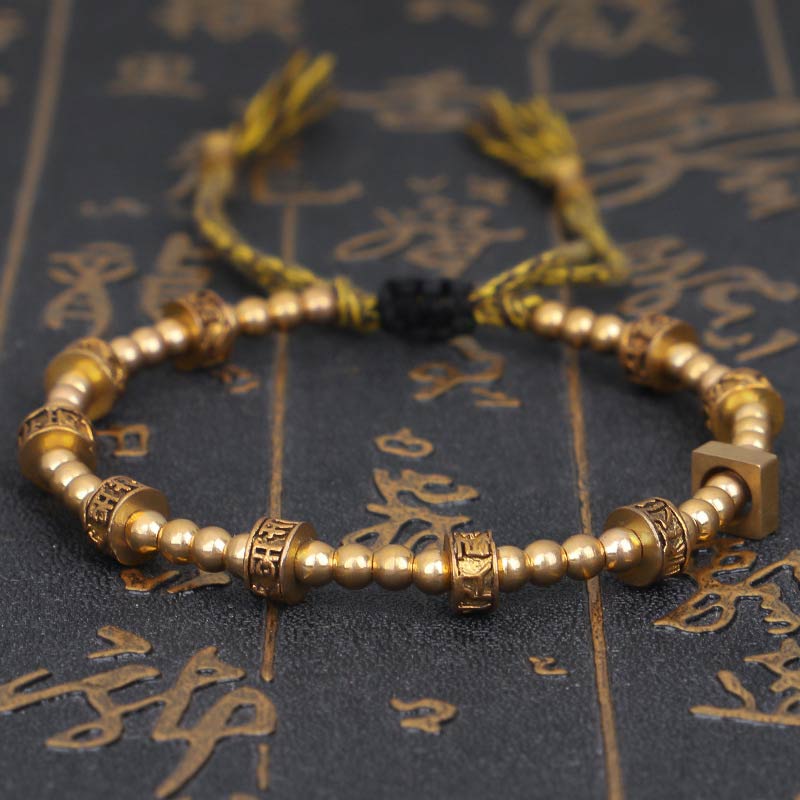 Karma Stone Tibetan Curse Six True Words Wealth Bracelet