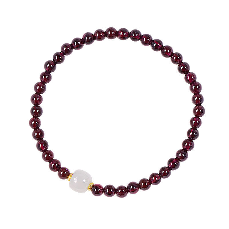 Karma Stone Natural Garnet Jade Bead Purification Bracelet