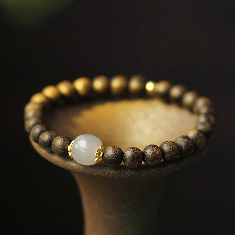 Karma Stone Agarwood Jade Strength Calm Bracelet