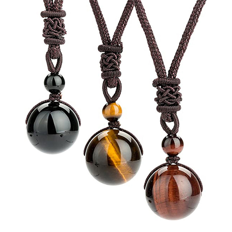Karma Stone Tibetan Tiger's Eye Protection Necklace