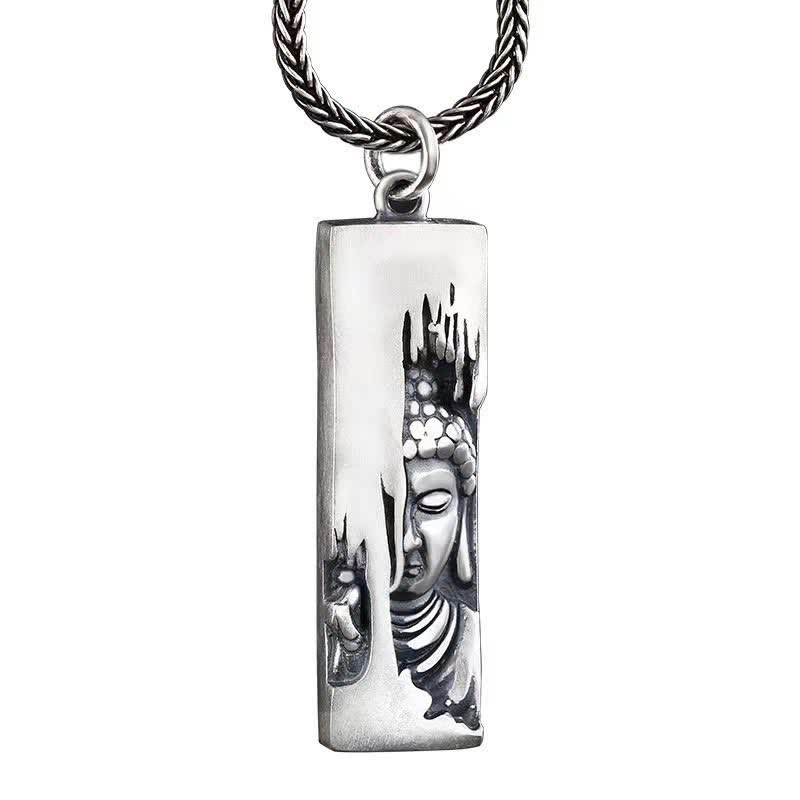 Karma Stone Tathagata Buddha Strength Protection Amulet Lucky Pendant Necklace