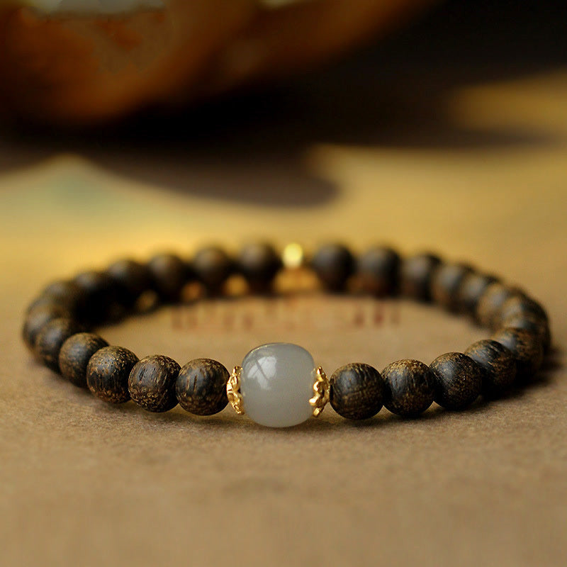 Karma Stone Agarwood Jade Strength Calm Bracelet
