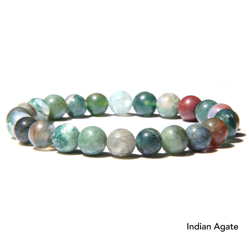 Karma Stone Natural Agate Stone Crystal Balance Beaded Bracelet