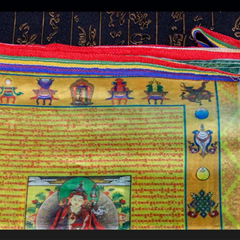 Karma Stone Tibetan 5 Colors Windhorse Buddha Tara Scriptures Healing Auspicious Outdoor Prayer Flag
