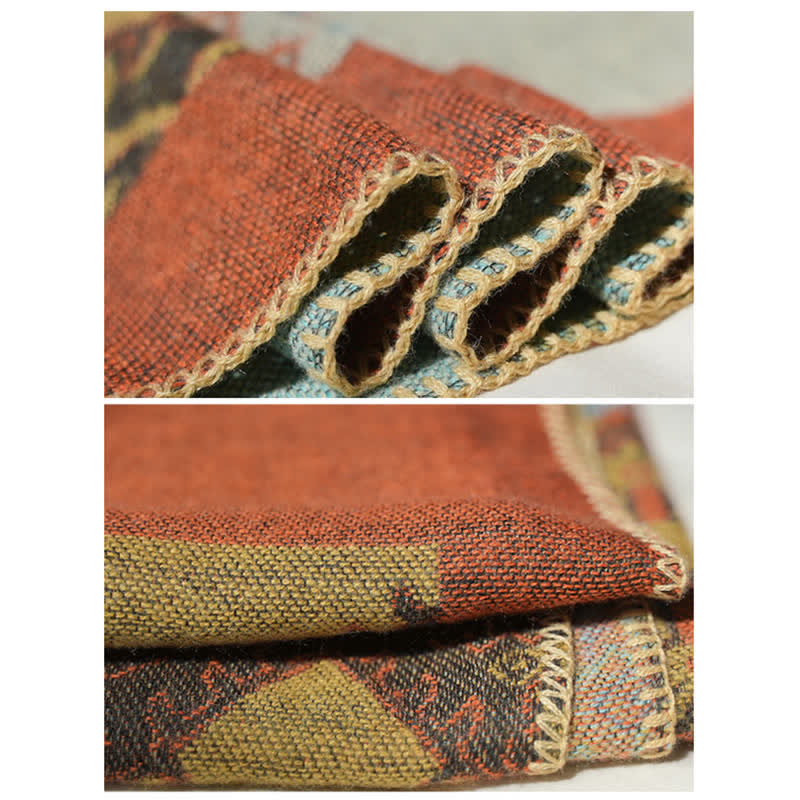 Karma Stone Tibetan Shawl Diamond Pattern Winter Warm Cloak Scarf