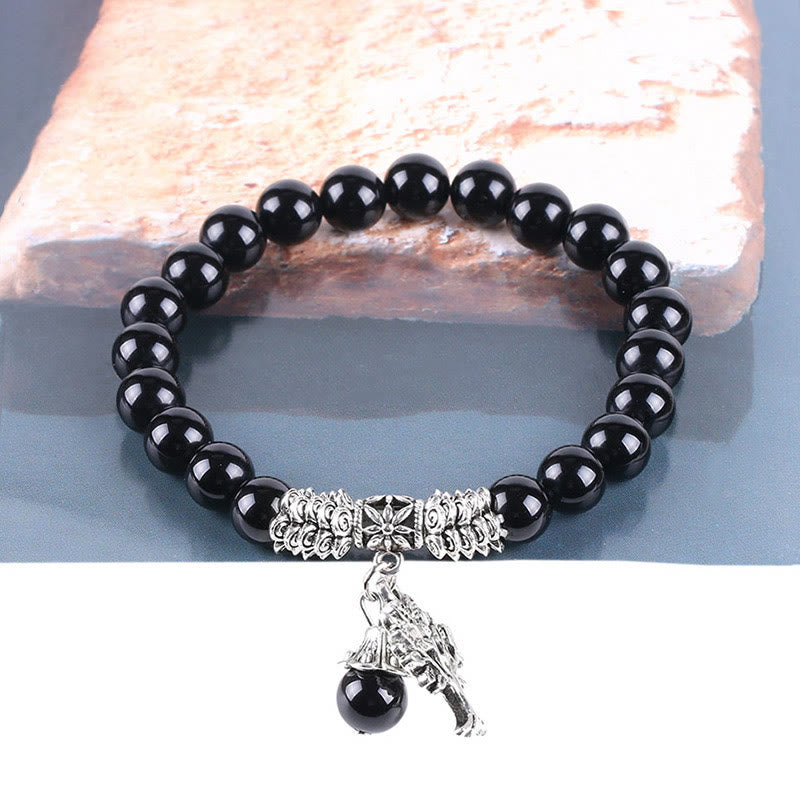 Karma Stone Natural Gemstone Tree of Life Lucky Charm Stretch Bracelet