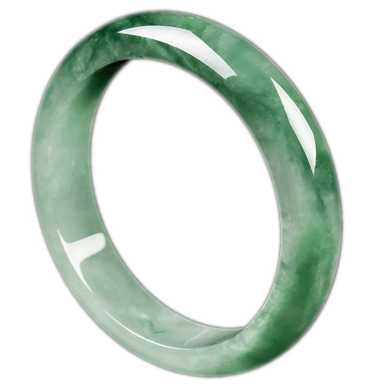 Karma Stone Natural Jade Fortune Blessing Bangle Bracelet