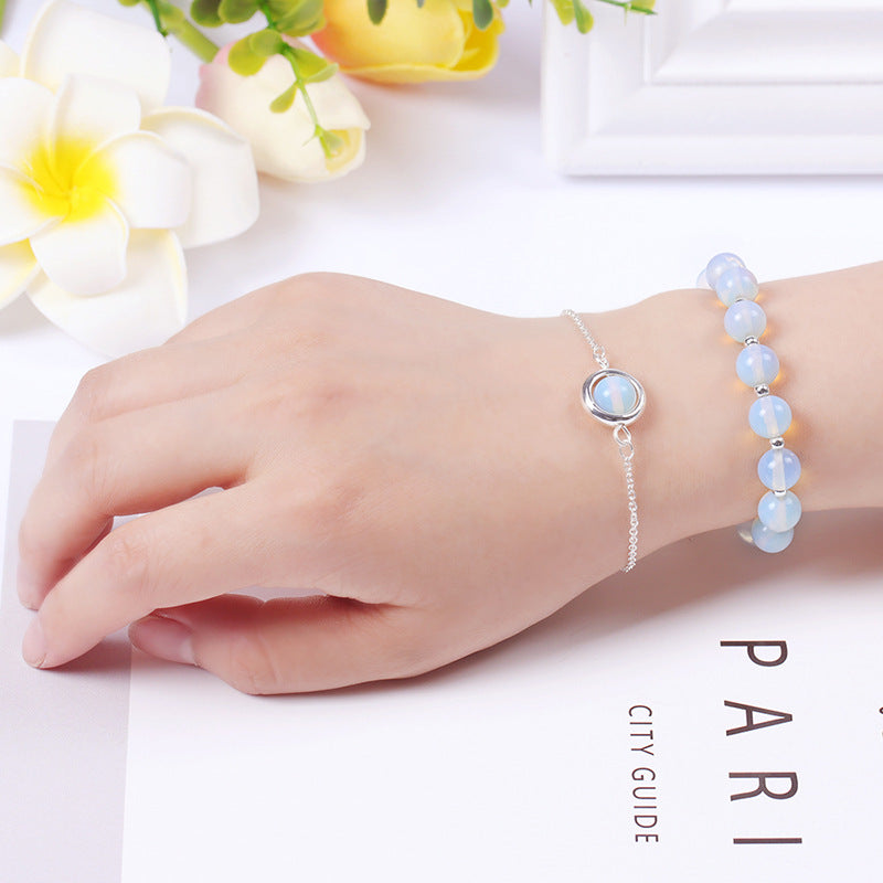 Karma Stone Sun Stone Strawberry Quartz Crystal Positive Bracelet