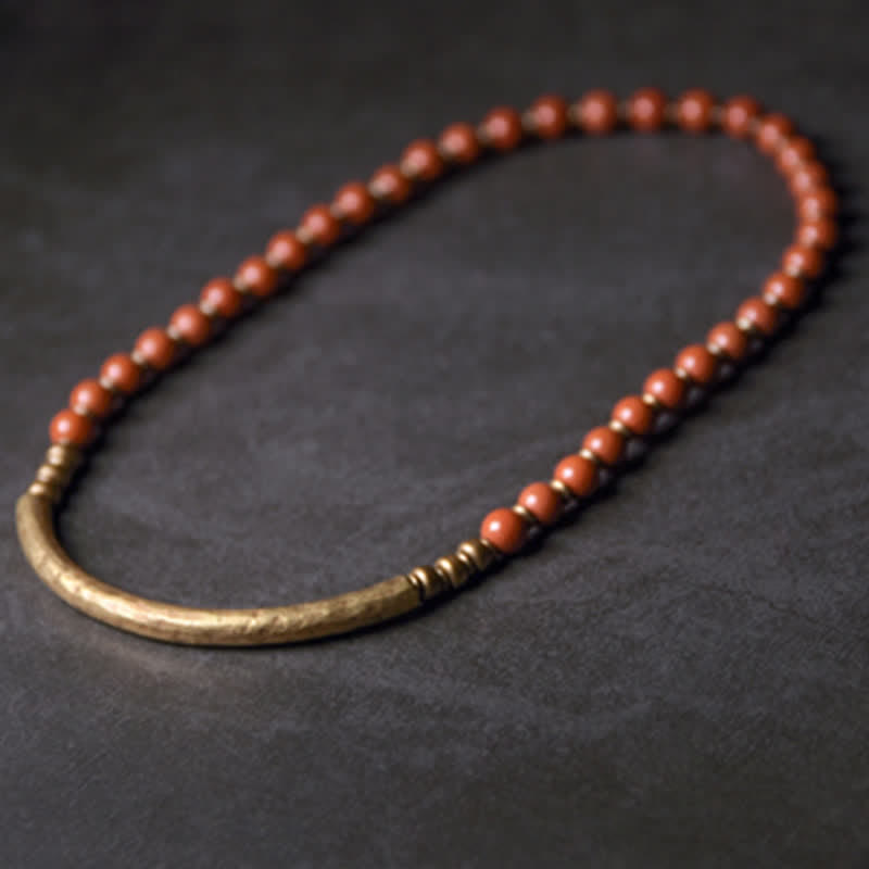 Karma Stone Red Jasper Moss Agate Black Obsidian Crystal Copper Peace Couple Bracelet