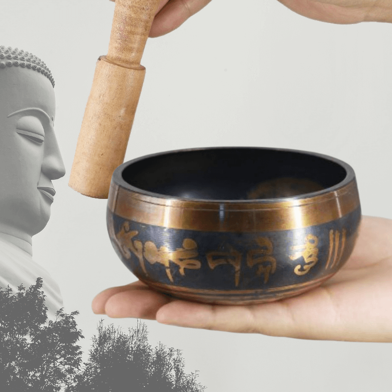 Karma Stone Tibetan Singing Bowl - Meditation, Yoga, Chakra Healing