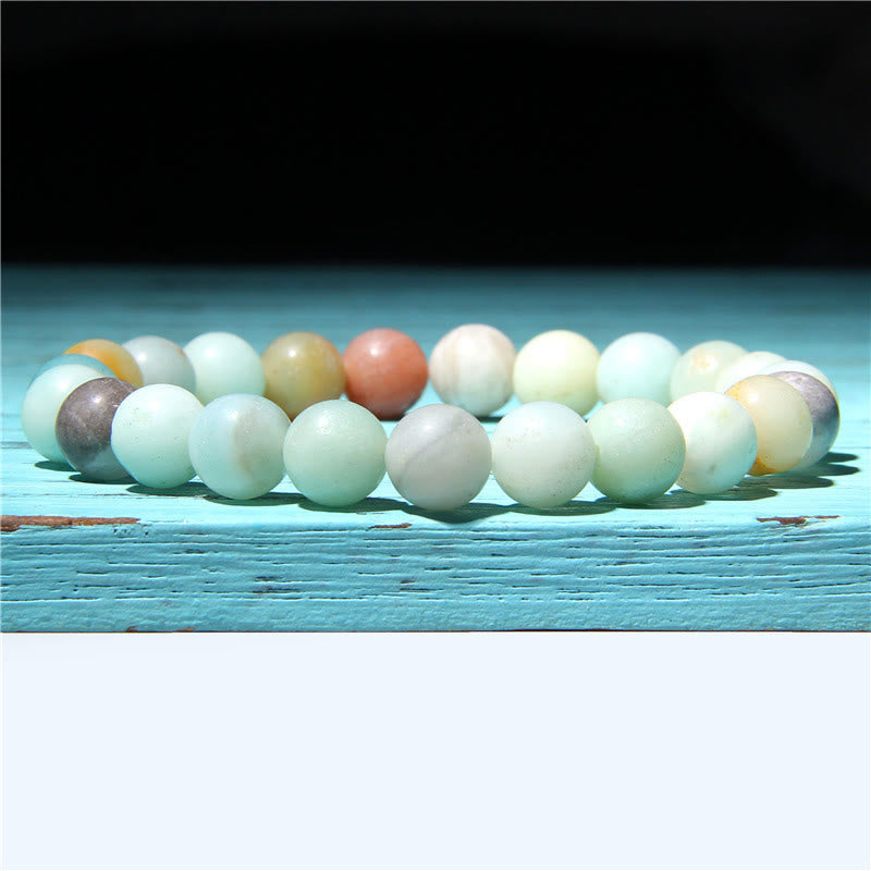 Karma Stone Natural Agate Stone Crystal Balance Beaded Bracelet