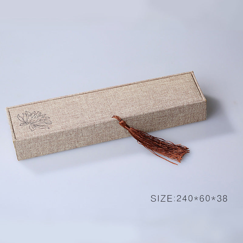 Karma Stone Lotus Pattern Jewelry Storage Box Gift Box Tassels