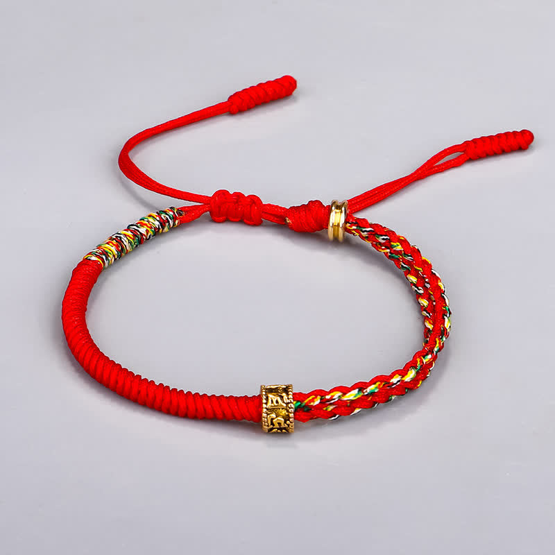 Karma Stone Om Mani Padme Hum Protection Luck String Bracelet