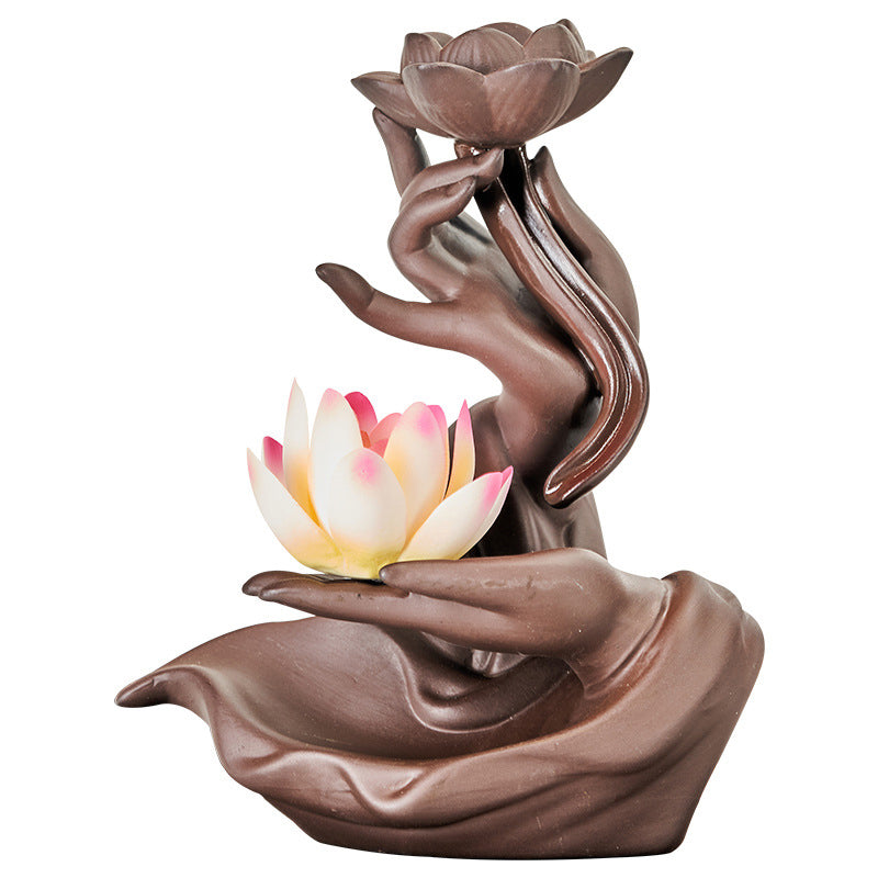 Karma Stone Lotus Bergamot Healing Incense Burner