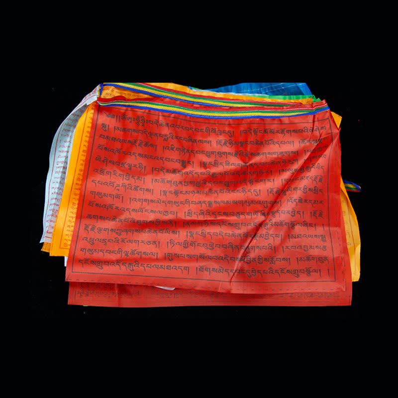 Karma Stone Tibetan 5 Colors Windhorse Blessing Outdoor 20 Pcs Prayer Flag