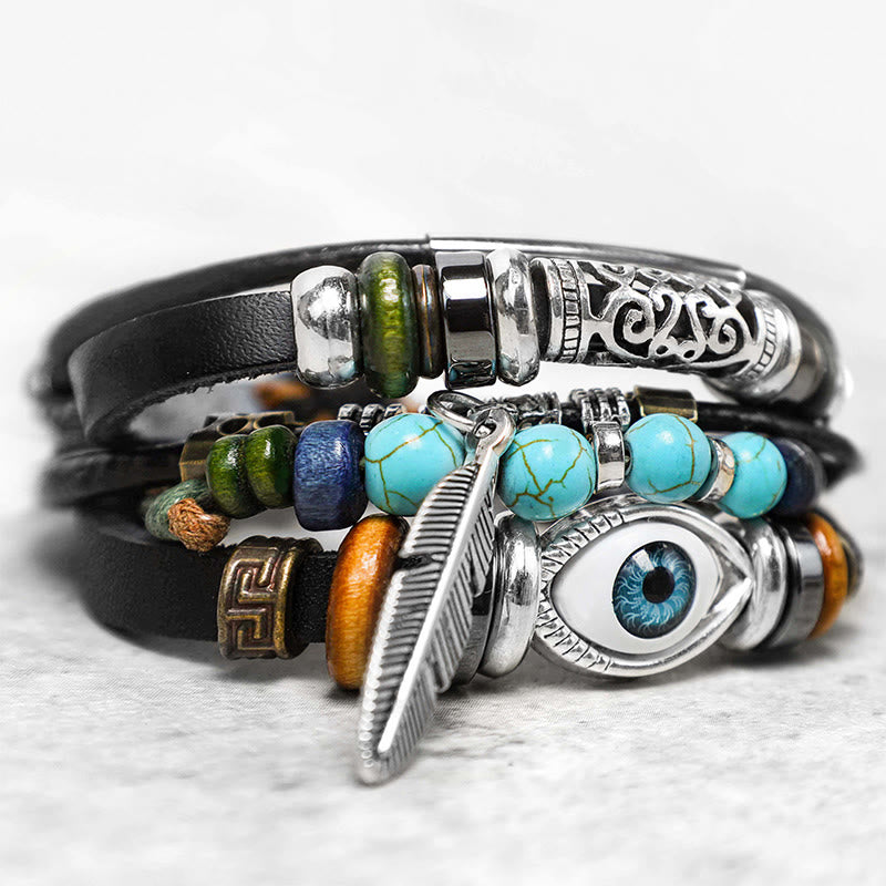 Karma Stone Tibetan Turquoise Evil Eye Purification Bracelet