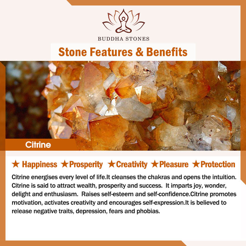 Karma Stone FengShui Citrine PiXiu Wealth Necklace Pendant