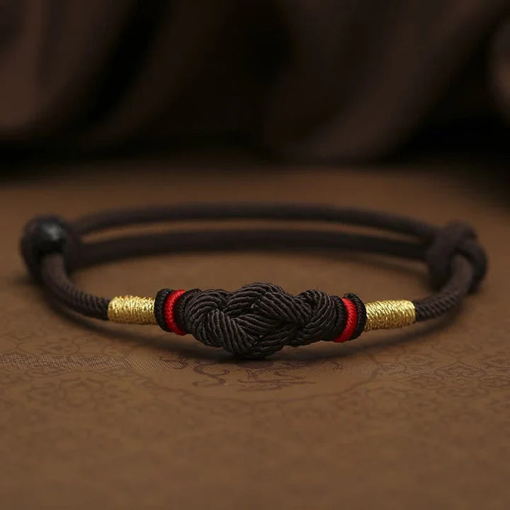 Karma Stone Red String Jade Luck Fortune Knot Braided Couple Bracelet
