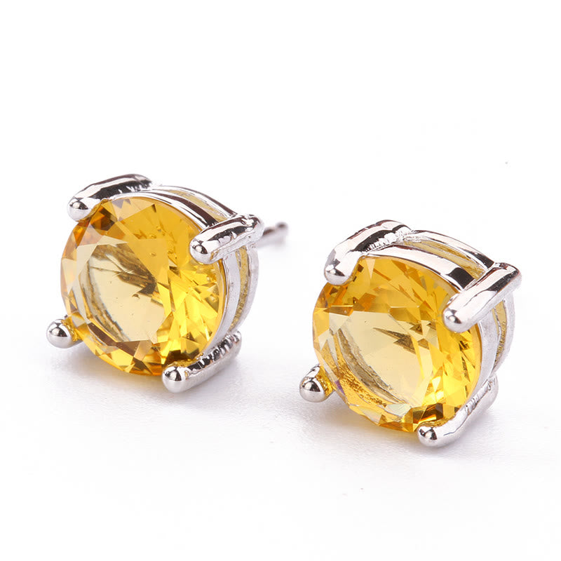 Karma Stone Natural Various Gemstone Amethyst Love Earrings