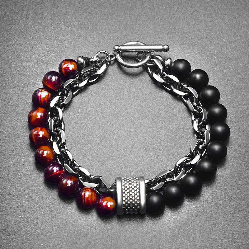 Karma Stone Natural Tiger Eye Lazurite Protection Bracelet