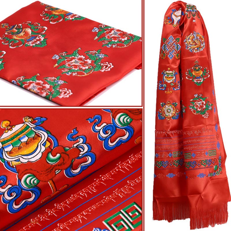 Karma Stone Tibetan Lucky Blessing 5 Colors Khata Decoration