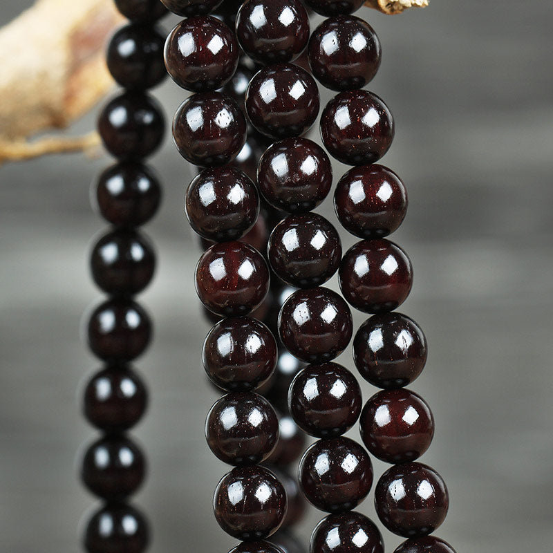 Karma Stone Gold Star Small Leaf Red Sandalwood Chinese Knotting Protection Bracelet