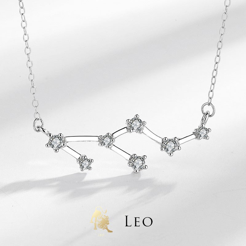 Karma Stone 925 Sterling Silver 12 Constellations of the Zodiac Astrology Blessing Necklace Pendant