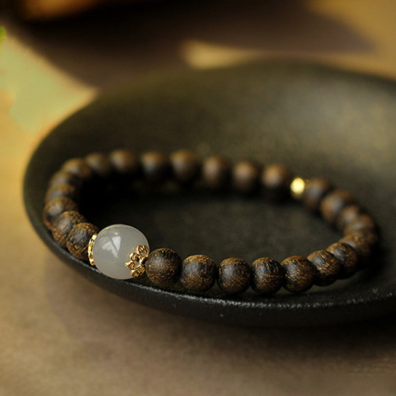 Karma Stone Agarwood Jade Strength Calm Bracelet