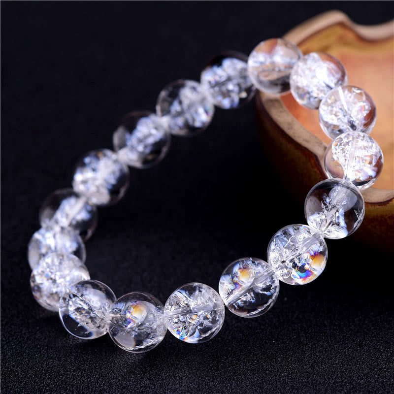 Karma Stone Natural White Crystal Protection Healing Bracelet