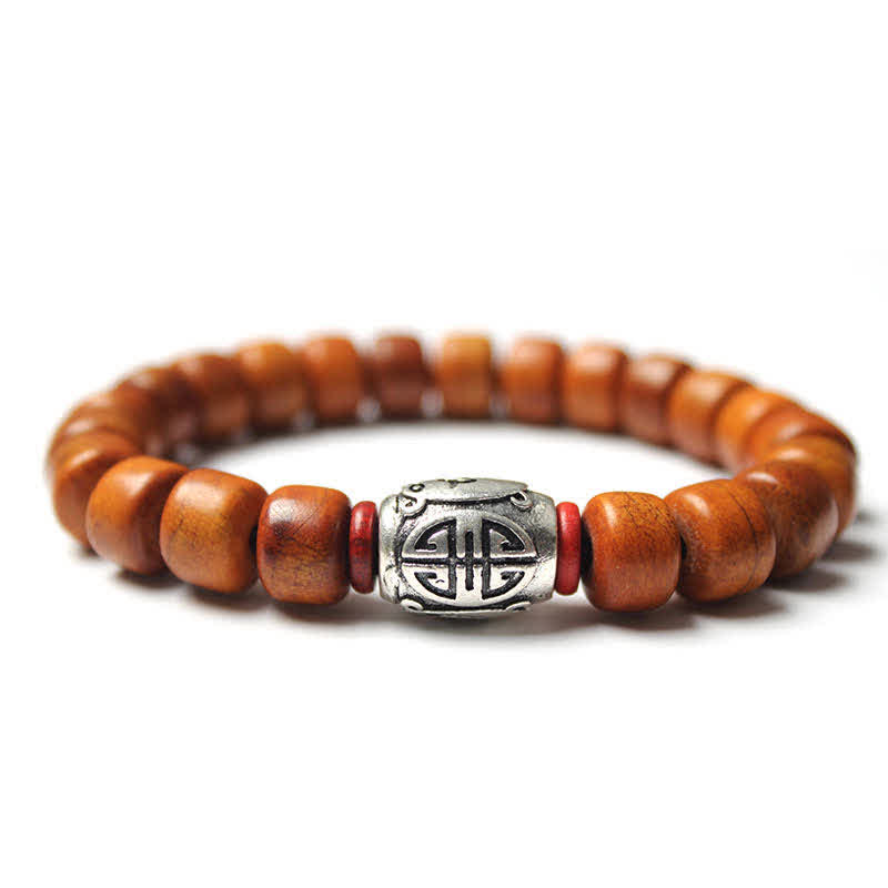 Karma Stone Tibetan Yak Bone Om Mani Padme Hum Strength Bracelet