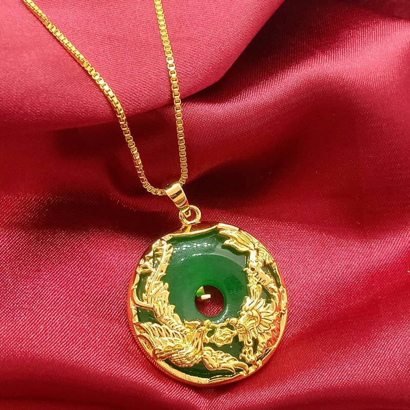 Karma Stone Natural Jade Prosperity Necklace