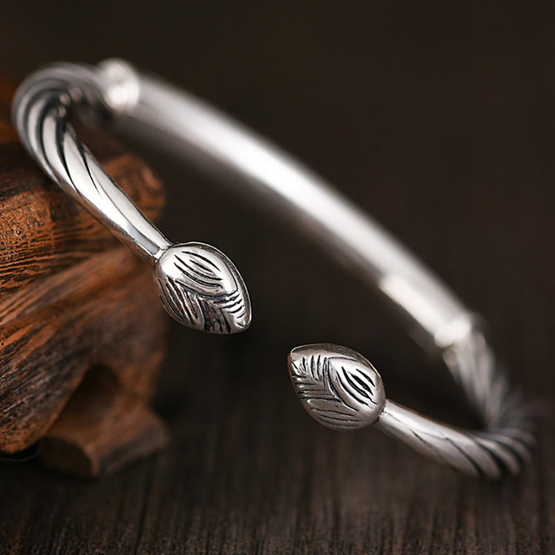 Karma Stone Tibetan Om Mani Padme Hum Heart Sutra Purity Cuff Bracelet