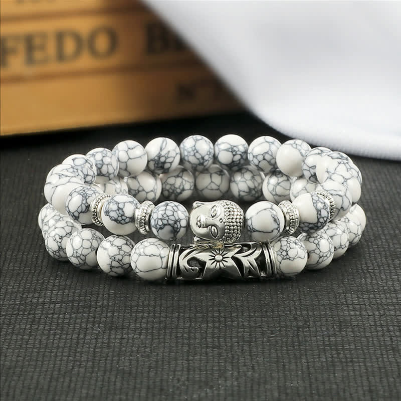 Karma Stone 2 pieces natural crystal agate protection bracelets