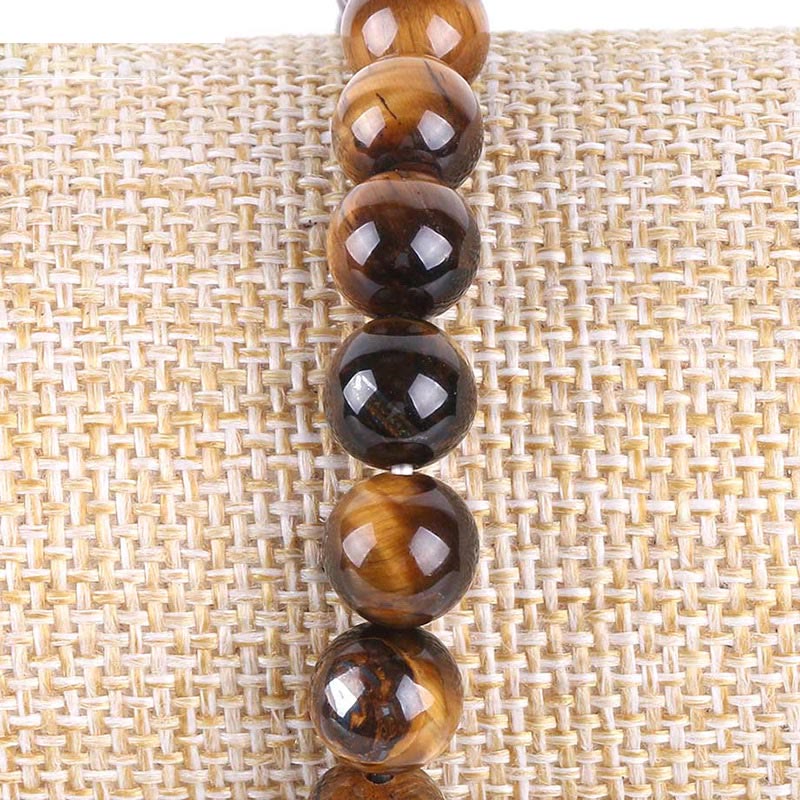 Karma Stone Natural Gemstone Tree of Life Lucky Charm Stretch Bracelet