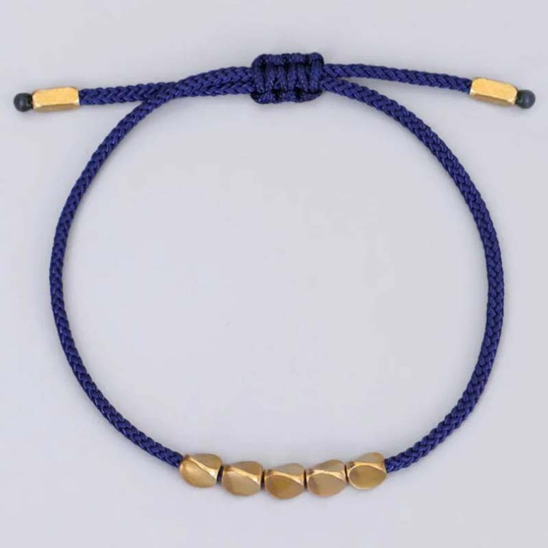 Karma Stone 3-Piece Tibetan Copper Bead Healing and Protection Bracelets Set