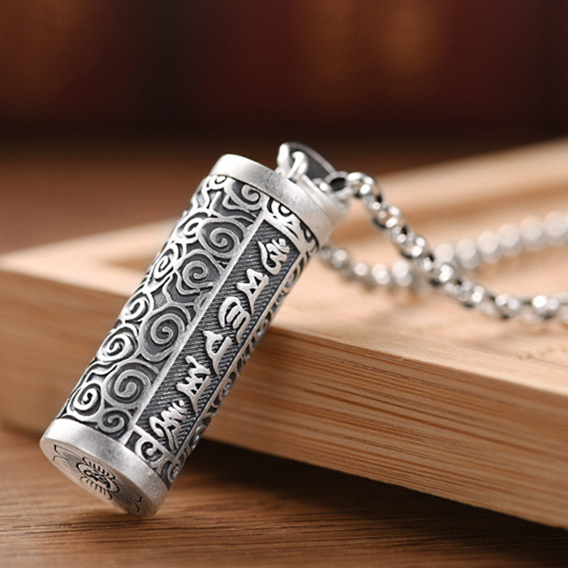 Karma Stone Six True Words Protection Necklace Pendant
